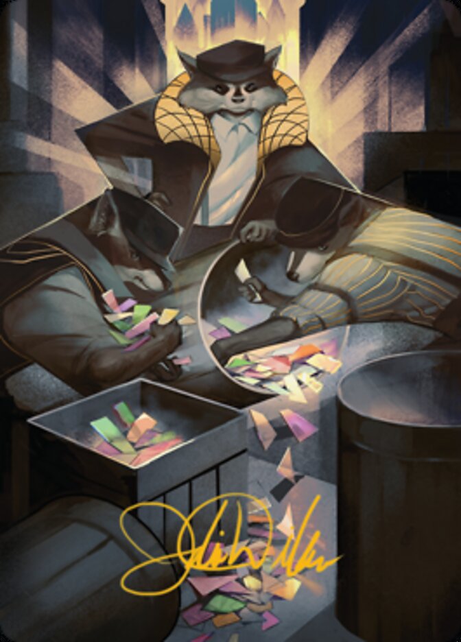 Masked Bandits Art Card (Gold-Stamped Signature) [Streets of New Capenna Art Series] | Pandora's Boox