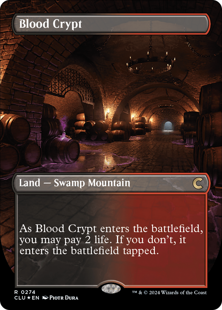 Blood Crypt (Borderless) [Ravnica: Clue Edition] | Pandora's Boox