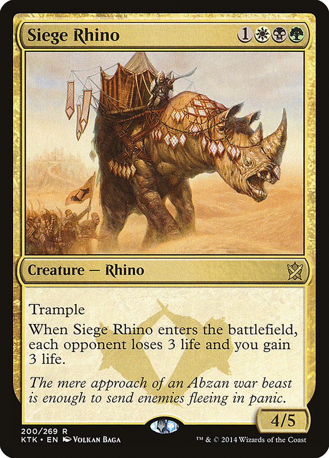Siege Rhino [Khans of Tarkir] | Pandora's Boox