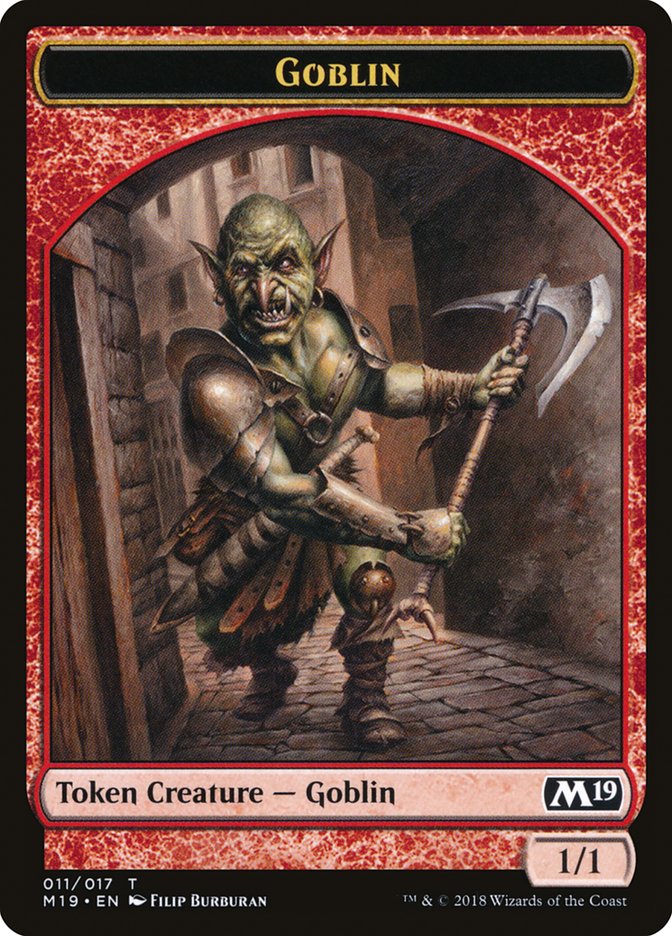 Zombie // Goblin Double-Sided Token (Game Night) [Core Set 2019 Tokens] | Pandora's Boox