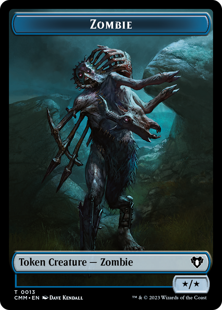 Zombie Token (13) [Commander Masters Tokens] | Pandora's Boox
