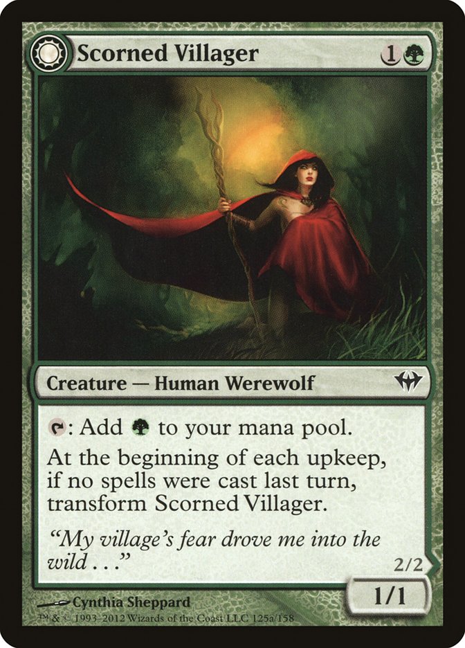 Scorned Villager // Moonscarred Werewolf [Dark Ascension] | Pandora's Boox