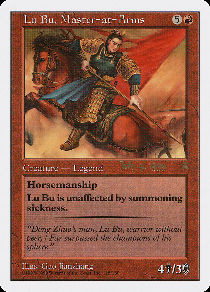 Lu Bu, Master-at-Arms (July 4, 1999) [Portal Three Kingdoms Promos] | Pandora's Boox