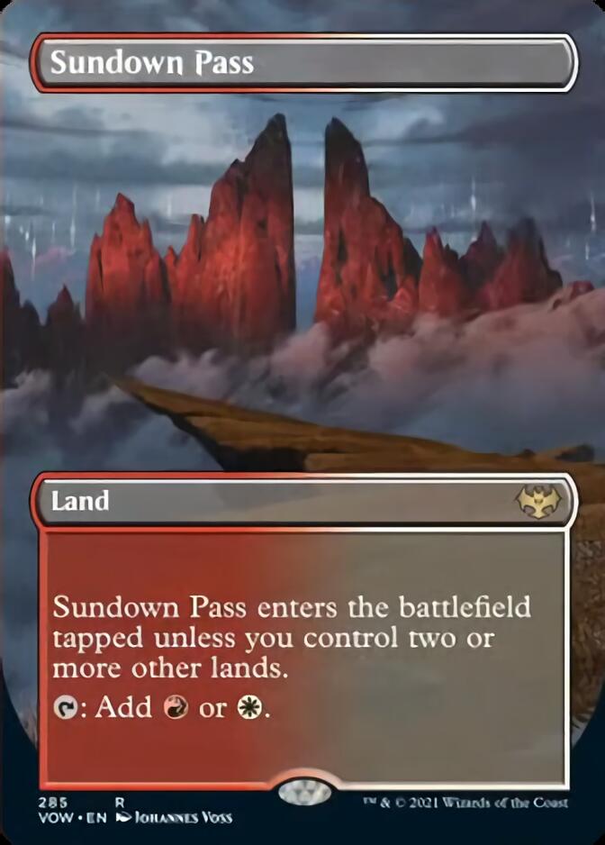 Sundown Pass (Borderless Alternate Art) [Innistrad: Crimson Vow] | Pandora's Boox