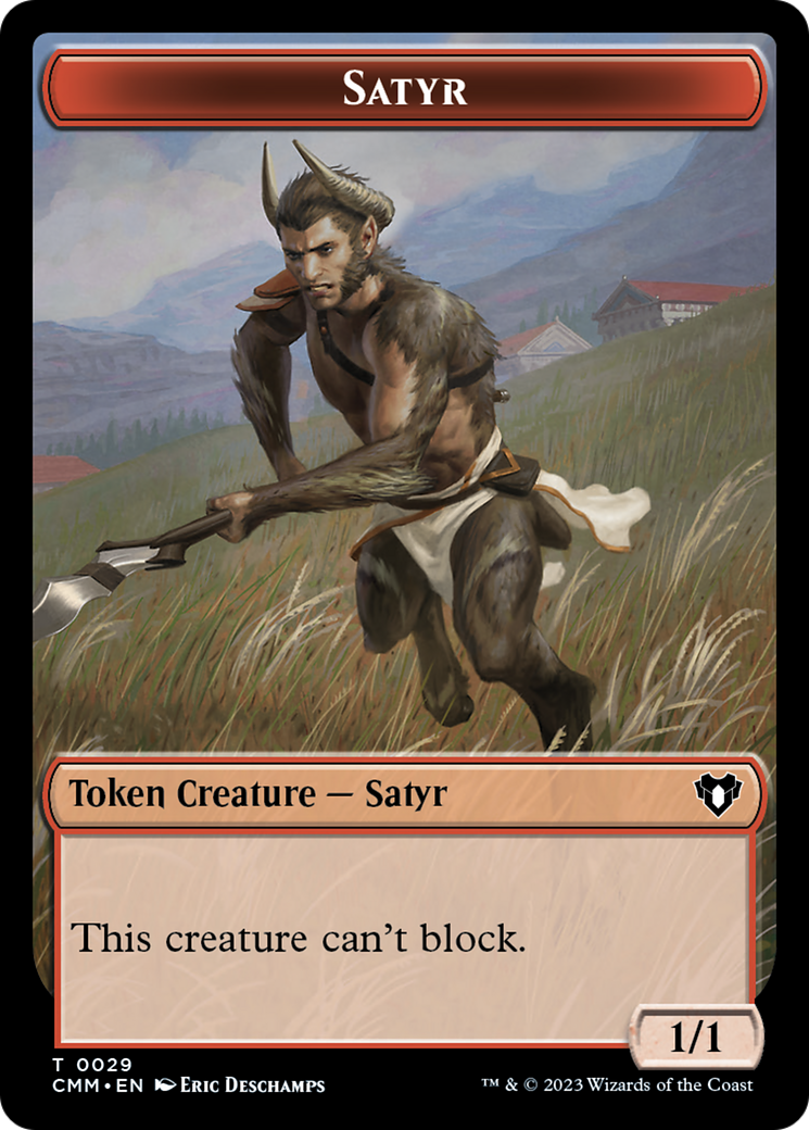 Saproling // Satyr Double-Sided Token [Commander Masters Tokens] | Pandora's Boox