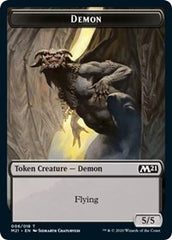 Demon // Soldier Double-Sided Token [Core Set 2021 Tokens] | Pandora's Boox