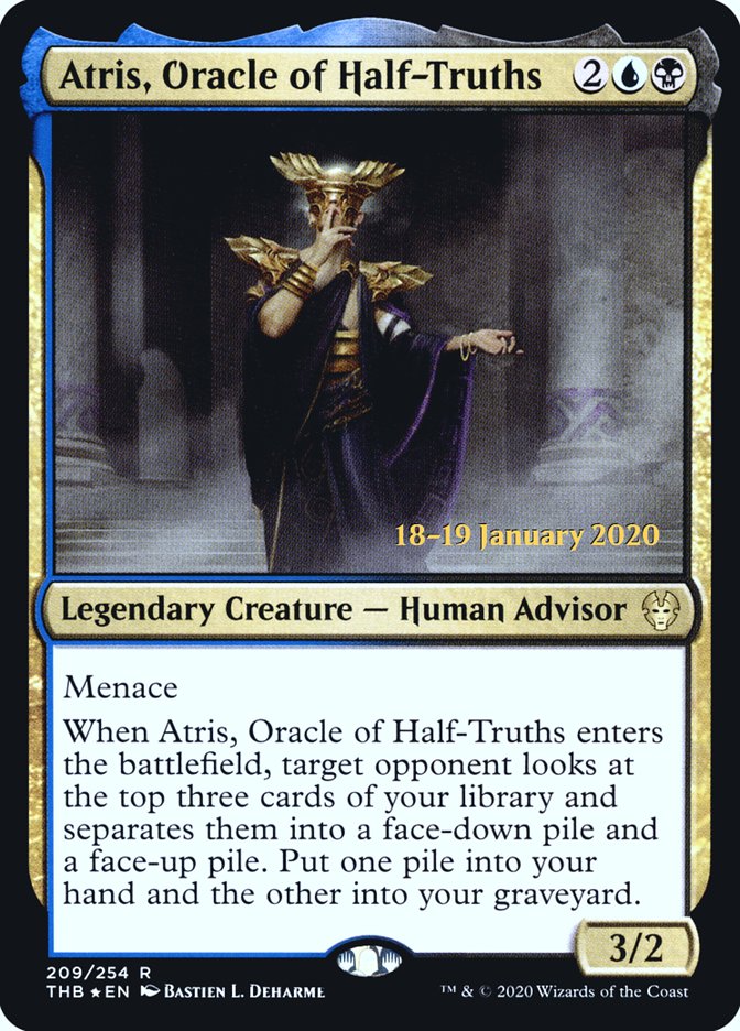 Atris, Oracle of Half-Truths [Theros Beyond Death Prerelease Promos] | Pandora's Boox
