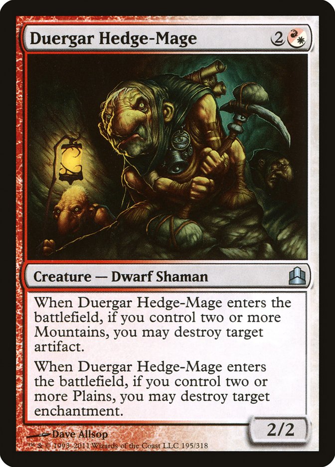 Duergar Hedge-Mage [Commander 2011] | Pandora's Boox