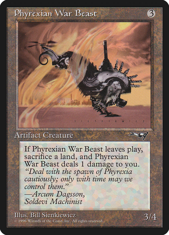 Phyrexian War Beast (Signature on Right) [Alliances] | Pandora's Boox