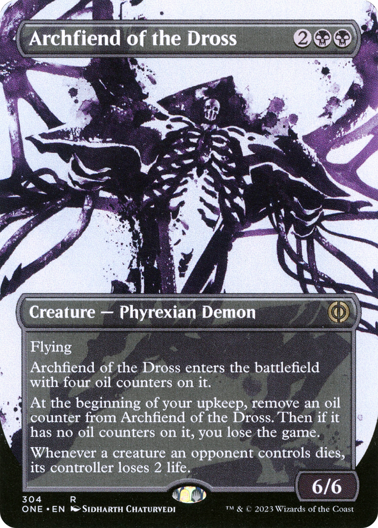 Archfiend of the Dross (Borderless Ichor) [Phyrexia: All Will Be One] | Pandora's Boox