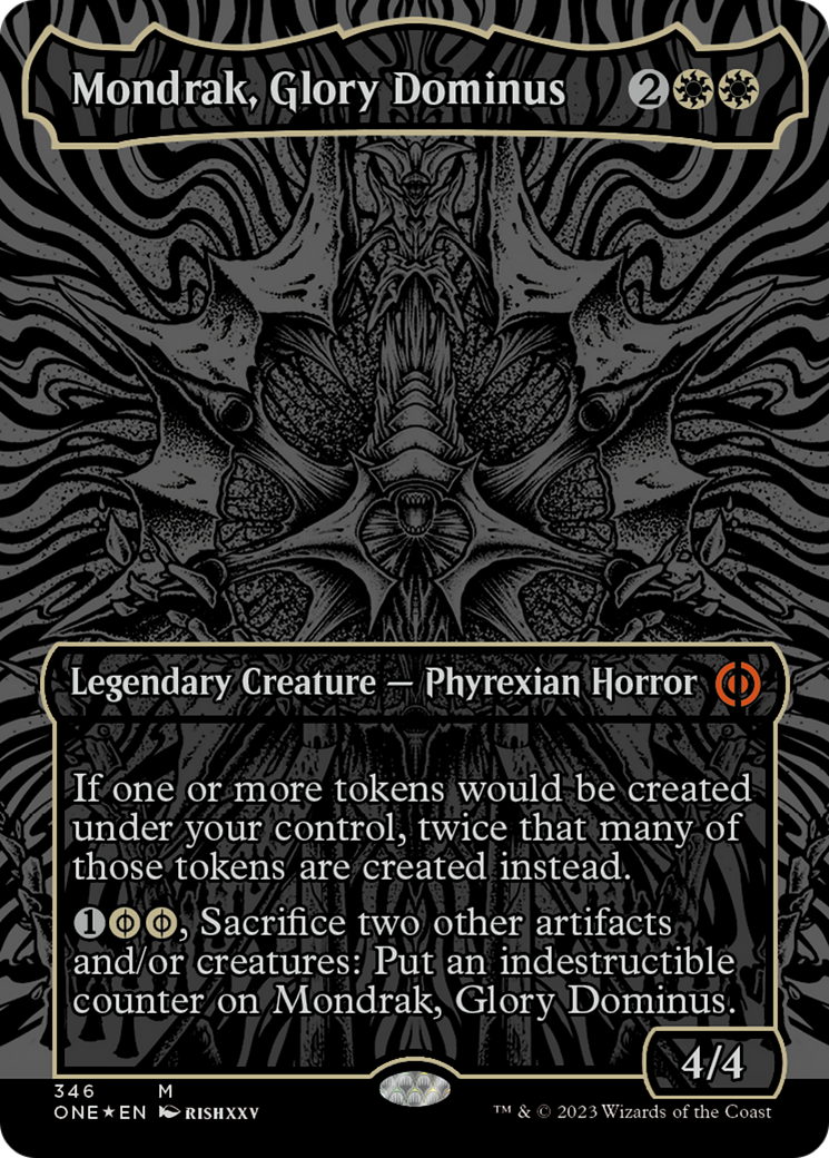 Mondrak, Glory Dominus (Oil Slick Raised Foil) [Phyrexia: All Will Be One] | Pandora's Boox