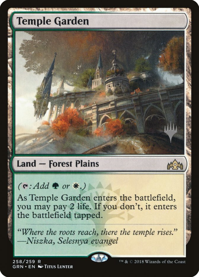 Temple Garden (Promo Pack) [Guilds of Ravnica Promos] | Pandora's Boox