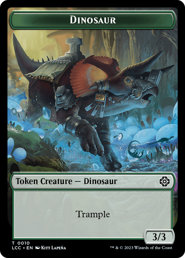 Elephant // Dinosaur (0010) Double-Sided Token [The Lost Caverns of Ixalan Commander Tokens] | Pandora's Boox