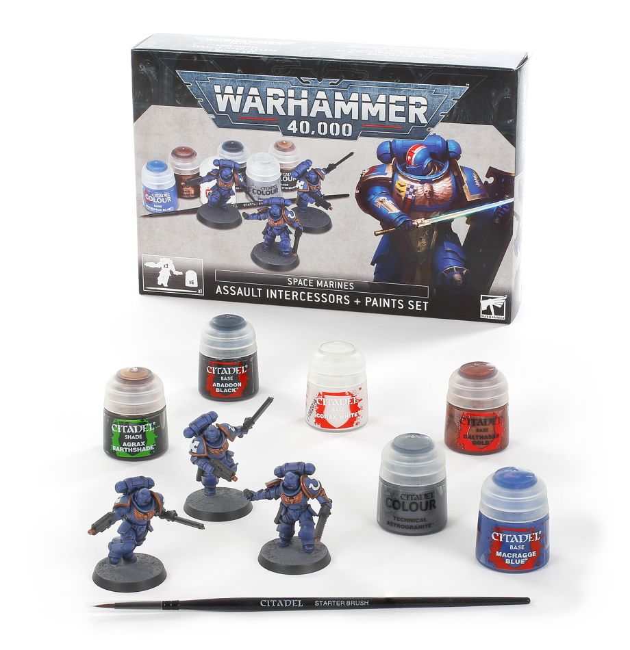 Warhammer 40K Assault Intercessors + Paints Set | Pandora's Boox