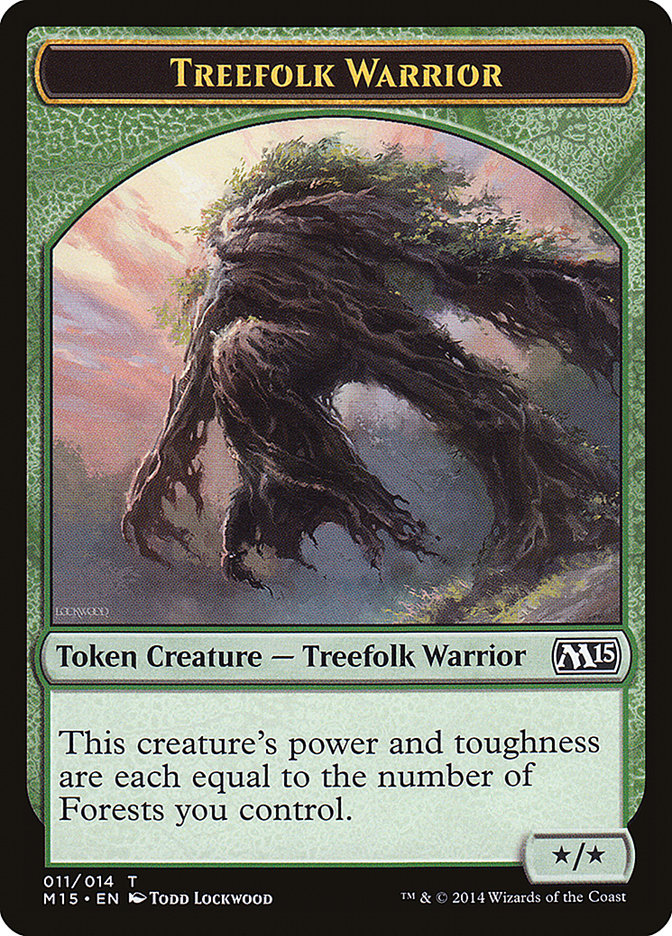 Treefolk Warrior Token [Magic 2015 Tokens] | Pandora's Boox