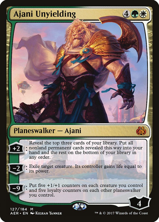 Ajani Unyielding [Aether Revolt] | Pandora's Boox