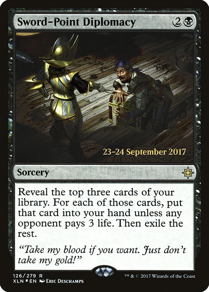 Sword-Point Diplomacy [Ixalan Prerelease Promos] | Pandora's Boox
