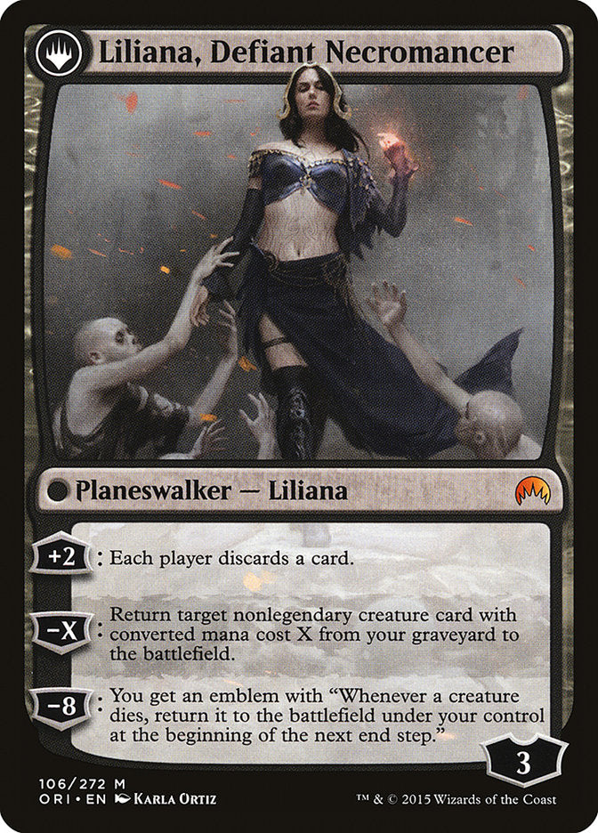 Liliana, Heretical Healer // Liliana, Defiant Necromancer [Magic Origins] | Pandora's Boox