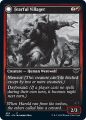Fearful Villager // Fearsome Werewolf [Innistrad: Double Feature] | Pandora's Boox