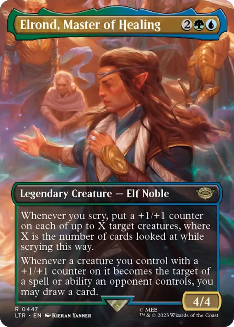 Elrond, Master of Healing (Borderless Alternate Art) [The Lord of the Rings: Tales of Middle-Earth] | Pandora's Boox