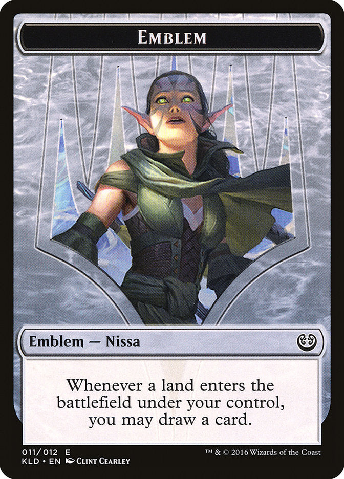 Nissa, Vital Force Emblem [Kaladesh Tokens] | Pandora's Boox