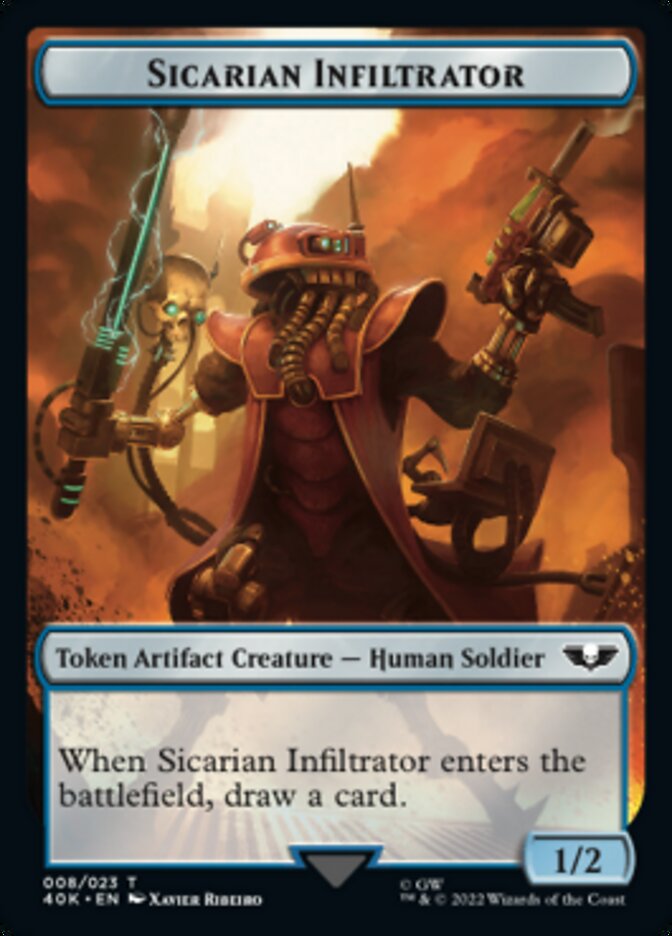 Soldier (003) // Sicarian Infiltrator Double-Sided Token [Warhammer 40,000 Tokens] | Pandora's Boox