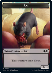 Rat // Food (0010) Double-Sided Token [Wilds of Eldraine Tokens] | Pandora's Boox