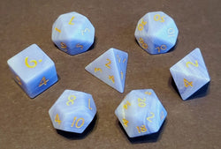 Gemstone Dice 7pc Icy Blade - Blue Agate