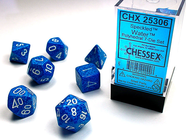 Chessex Dice (7pc) Speckled Water CHX25306 | Pandora's Boox