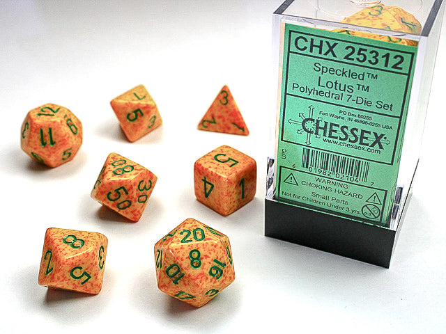 Chessex Dice (7pc) Speckled Lotus CHX25312 | Pandora's Boox