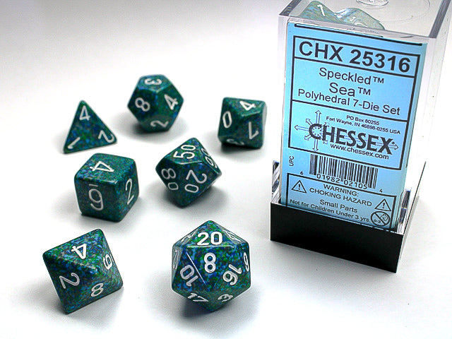 Chessex Dice (7pc) Speckled Sea CHX25316 | Pandora's Boox