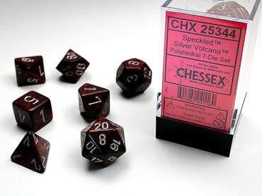 Chessex Dice (7pc) Speckled Silver Volcano CHX25344