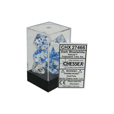Chessex Dark Blue/White Chx27466