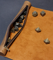 Faux Leather Rolling Mat & Dice Caddy