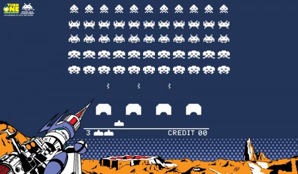 TOS Playmat - Space Invaders Retro | Pandora's Boox