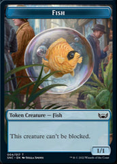 Fish // Wizard Double-Sided Token [Streets of New Capenna Tokens] | Pandora's Boox
