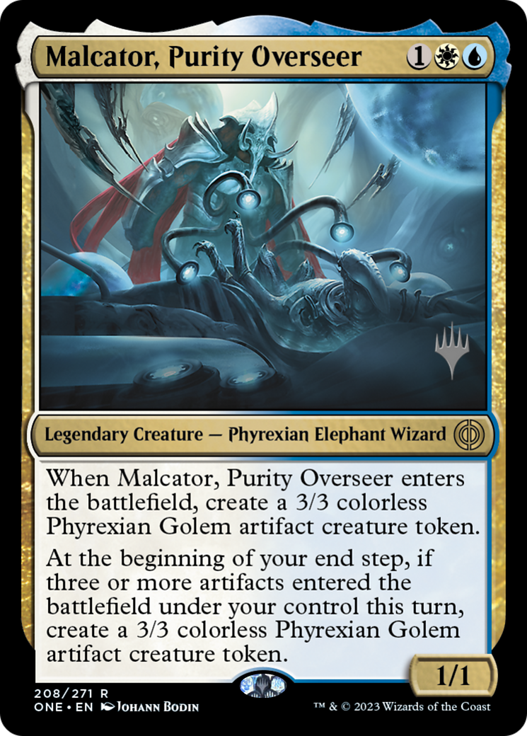 Malcator, Purity Overseer (Promo Pack) [Phyrexia: All Will Be One Promos] | Pandora's Boox