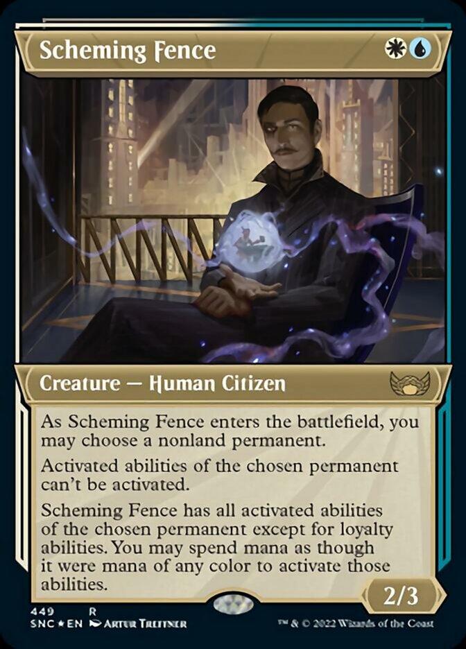 Scheming Fence (Showcase Art Deco Foil Etched) [Streets of New Capenna] | Pandora's Boox