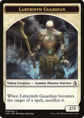 Warrior // Labyrinth Guardian Double-Sided Token [Amonkhet Tokens] | Pandora's Boox