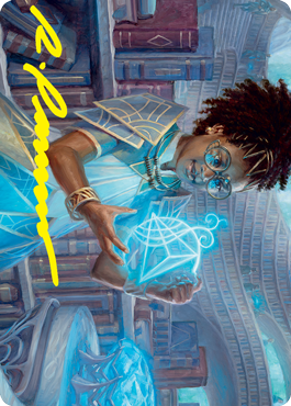 Zimone, Quandrix Prodigy Art Card (Gold-Stamped Signature) [Strixhaven: School of Mages Art Series] | Pandora's Boox