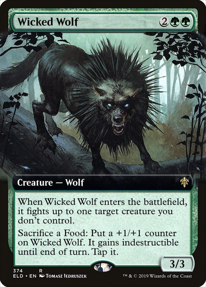 Wicked Wolf (Extended Art) [Throne of Eldraine] | Pandora's Boox