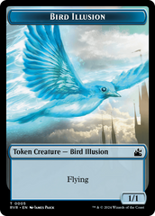 Spirit (0018) // Bird Illusion Double-Sided Token [Ravnica Remastered Tokens] | Pandora's Boox