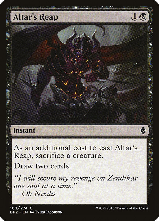 Altar's Reap [Battle for Zendikar] | Pandora's Boox