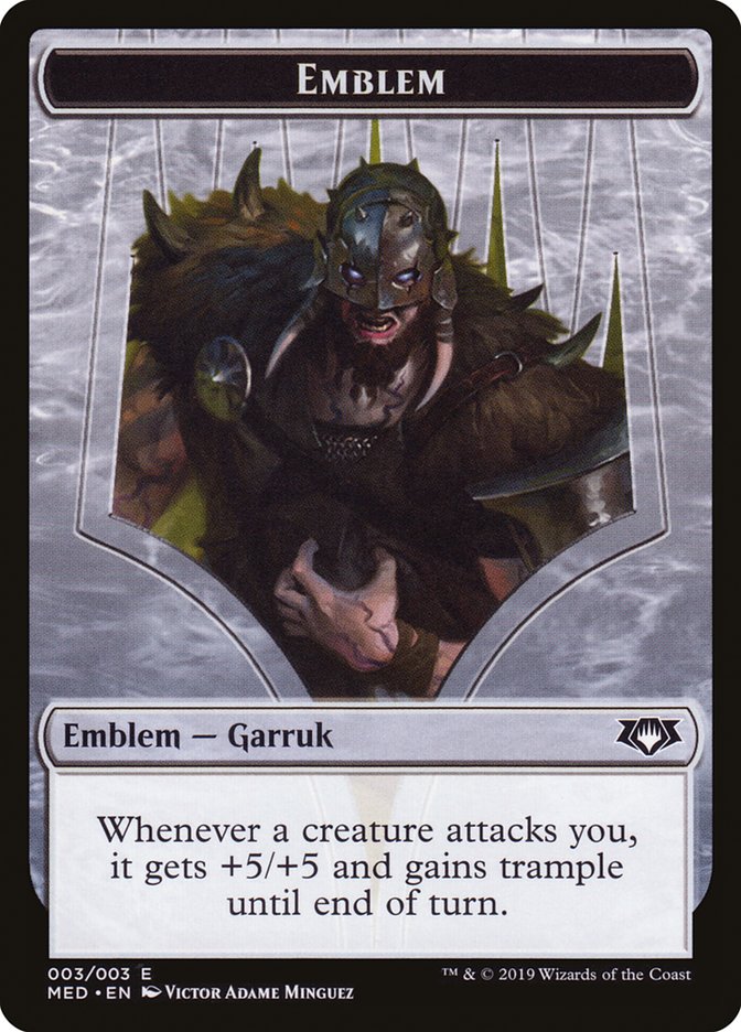 Garruk, Apex Predator Emblem [Mythic Edition Tokens] | Pandora's Boox