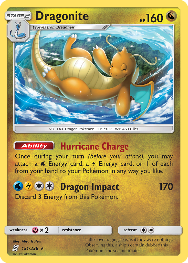 Dragonite (151/236) (Cosmos Holo) [Sun & Moon: Unified Minds] | Pandora's Boox
