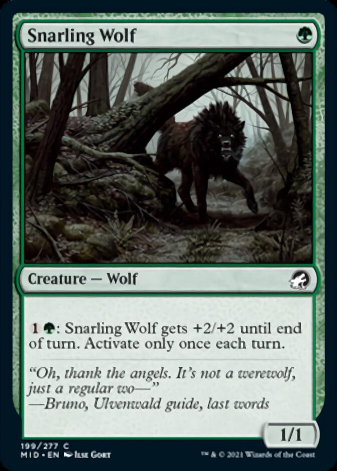 Snarling Wolf [Innistrad: Midnight Hunt] | Pandora's Boox