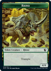 Rhino // Wolf Double-Sided Token [Innistrad: Midnight Hunt Commander Tokens] | Pandora's Boox