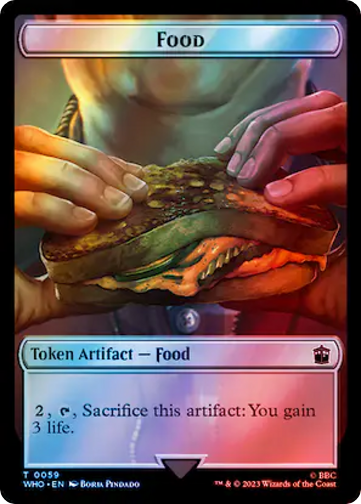 Alien Rhino // Food (0059) Double-Sided Token (Surge Foil) [Doctor Who Tokens] | Pandora's Boox