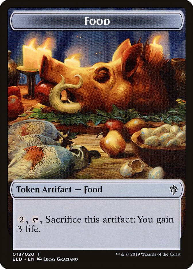 Goat // Food (18) Double-Sided Token [Throne of Eldraine Tokens] | Pandora's Boox