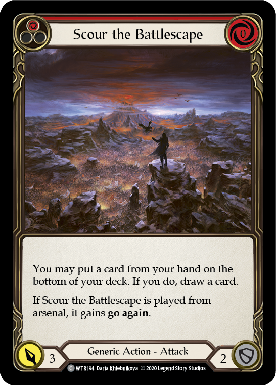 Scour the Battlescape (Red) [WTR194] Unlimited Edition Rainbow Foil